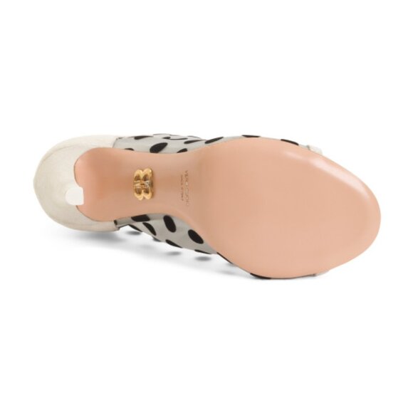 BEAUTIISOLES Made In Italy Suede Tatiana Mesh Peep Toe Heels - Picture 3 of 3